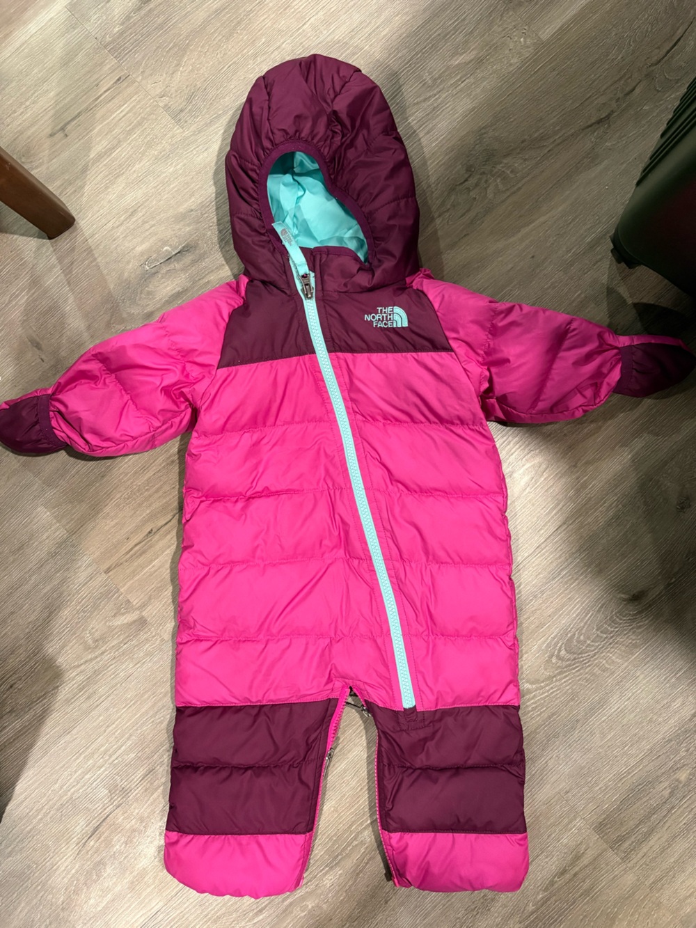The North Face baby Girls winter bunting suit 3-6 months